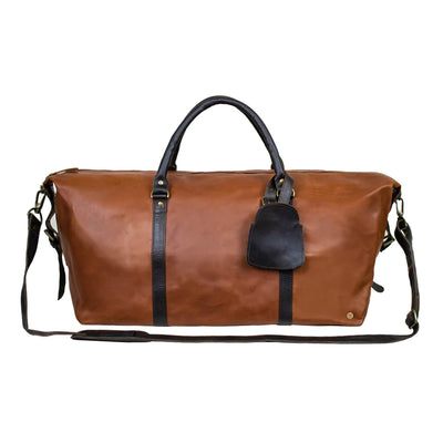 Two-Tone Leather Duffle