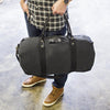 Personalized Canvas & Leather Duffle Bag Black