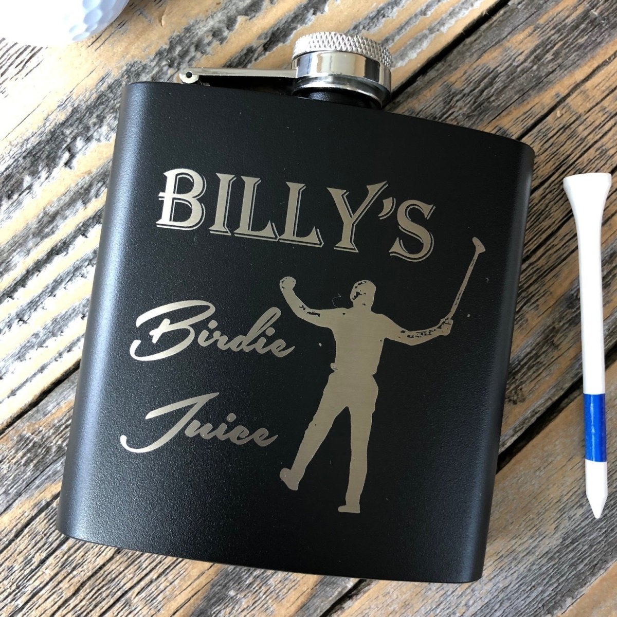 Unique Personalized Fairway Personalized Golf Flask Customized Flask Gifts for Men by Groovy Guy
