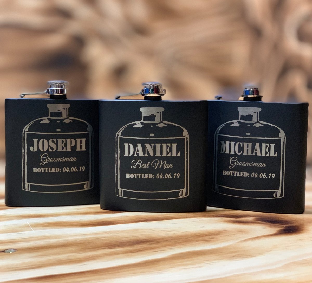 Unique Personalized Custom Wedding Flask Customized Groomsmen Gifts Gifts for Men by Groovy Guy