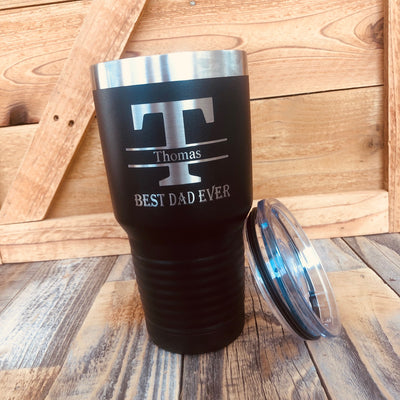 Personalized Black Tumbler - Groovy Guy Gifts