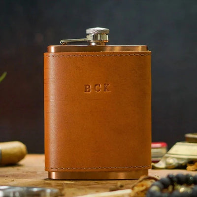 Embossed Leather Flask