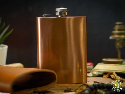 Embossed Leather Flask