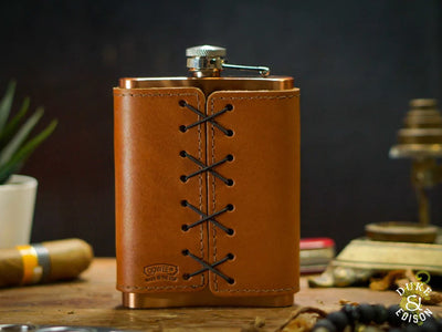 Embossed Leather Flask