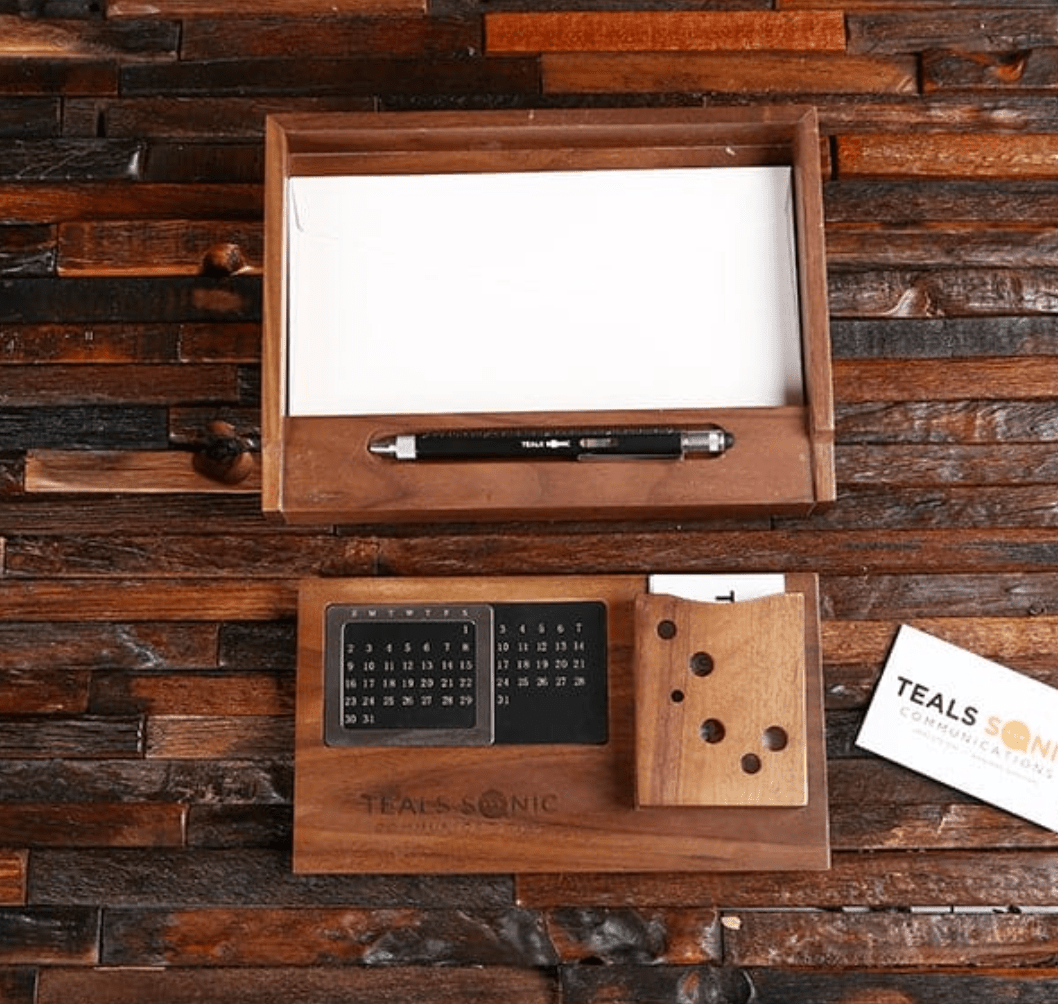 Unique Personalized Wooden Secretary Customized Gift Sets Gifts for Men by Groovy Guy