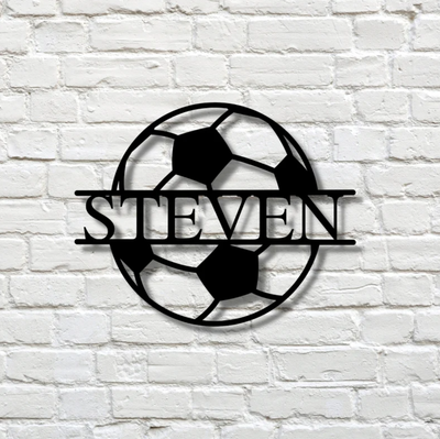 Personalized Metal Soccer Sign