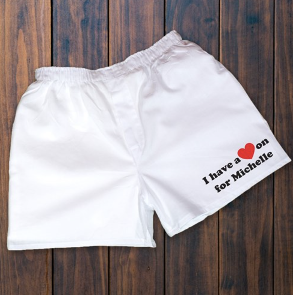 Personalized Heart On Boxers