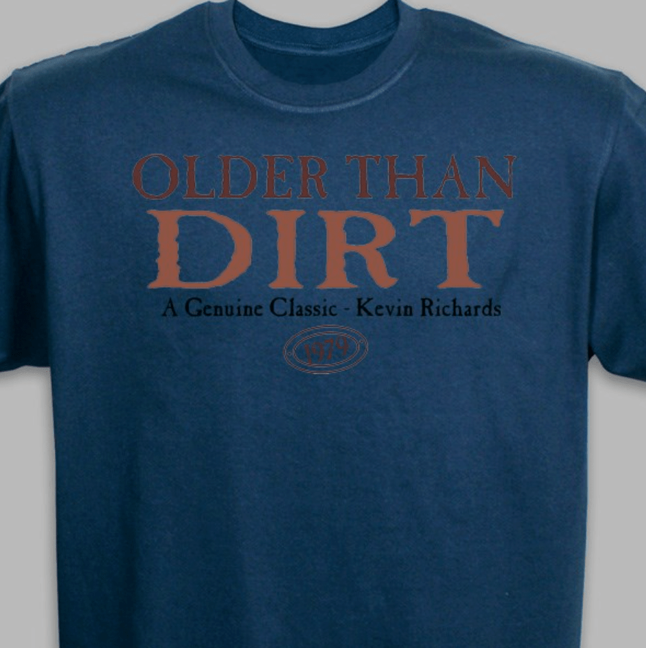 T-shirt Vintage Older Than Dirt – Homme Taille XL – Noir – Coton – Single Stitch USA – État Parfait