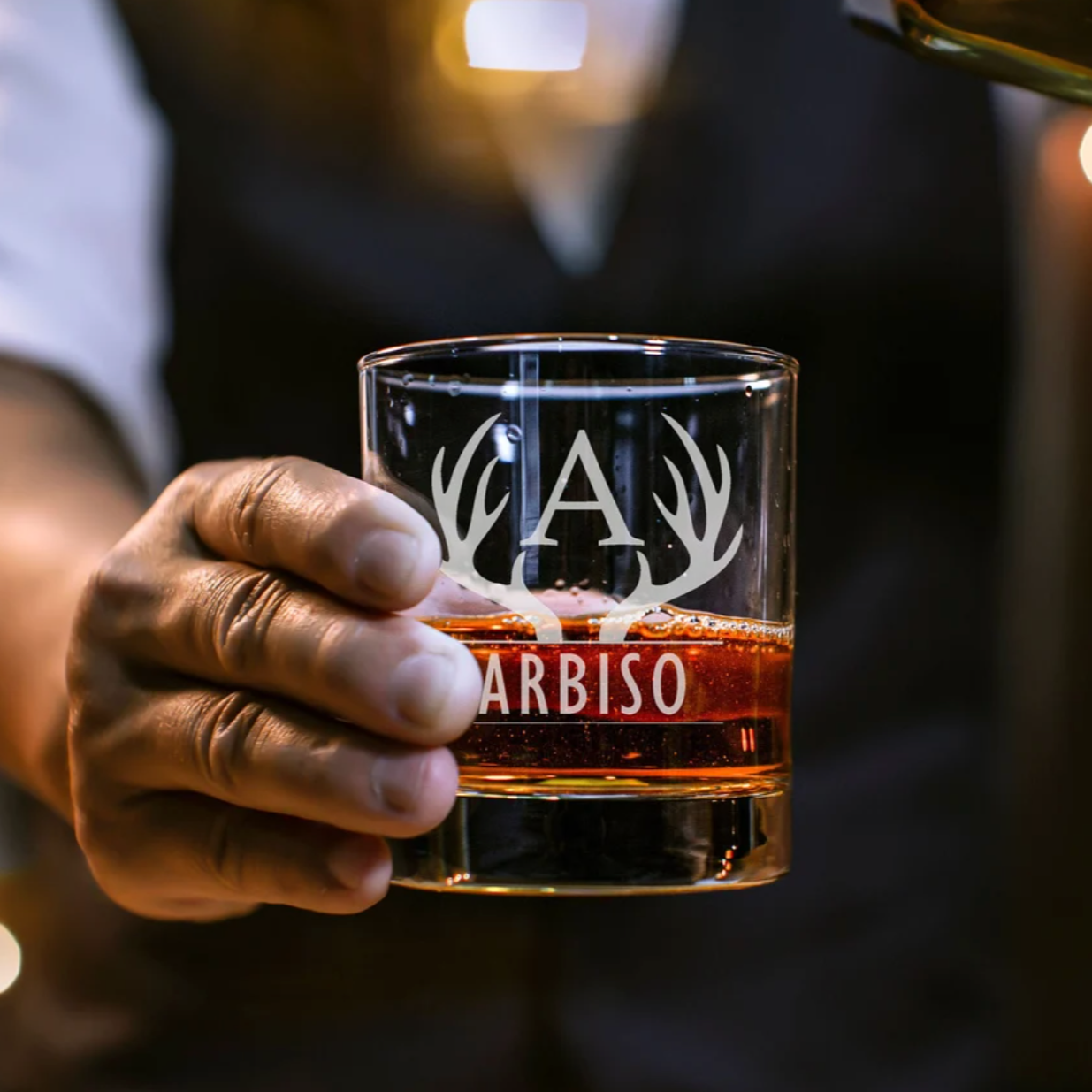 Custom Engraved Personalized Whiskey Glass
