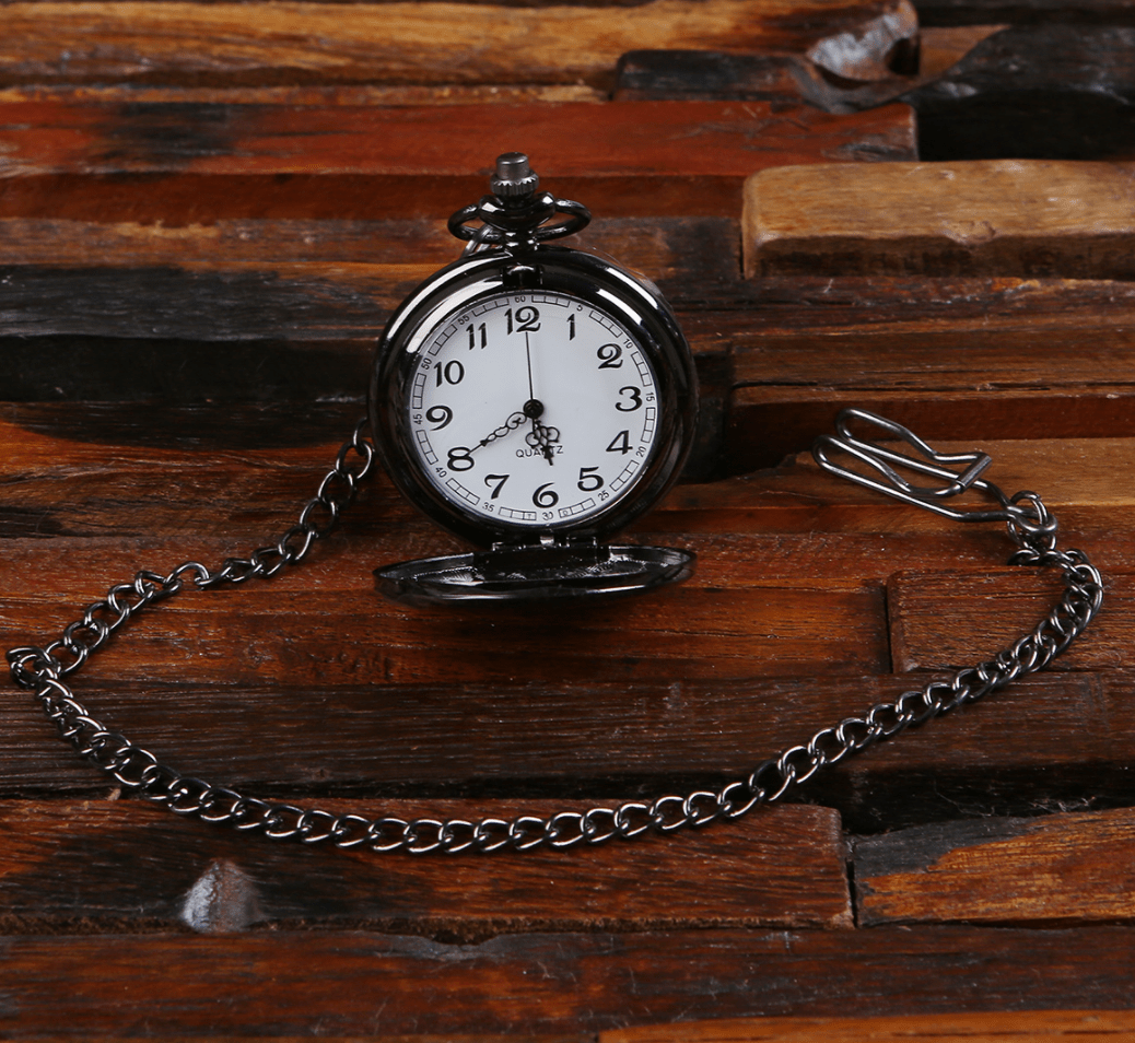 Unique Personalized Pocket The Time Customized watch Gifts for Men by Groovy Guy