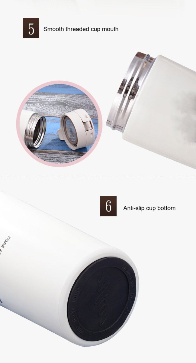 Unique Personalized SLIM STRAIGHT COFFEE FLASK Customized Gifts for Men by Groovy Guy