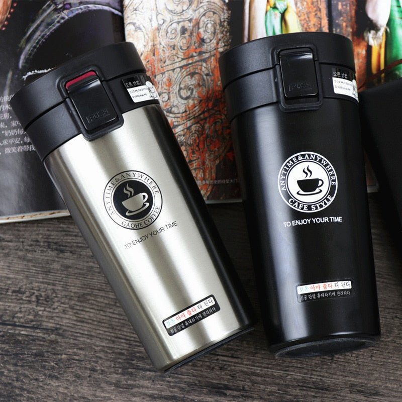 Unique Personalized SLIM STRAIGHT COFFEE FLASK Customized Gifts for Men by Groovy Guy