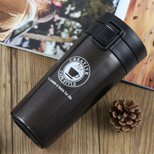 Unique Personalized SLIM STRAIGHT COFFEE FLASK Customized Gifts for Men by Groovy Guy
