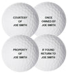 'Property of' Golf Balls