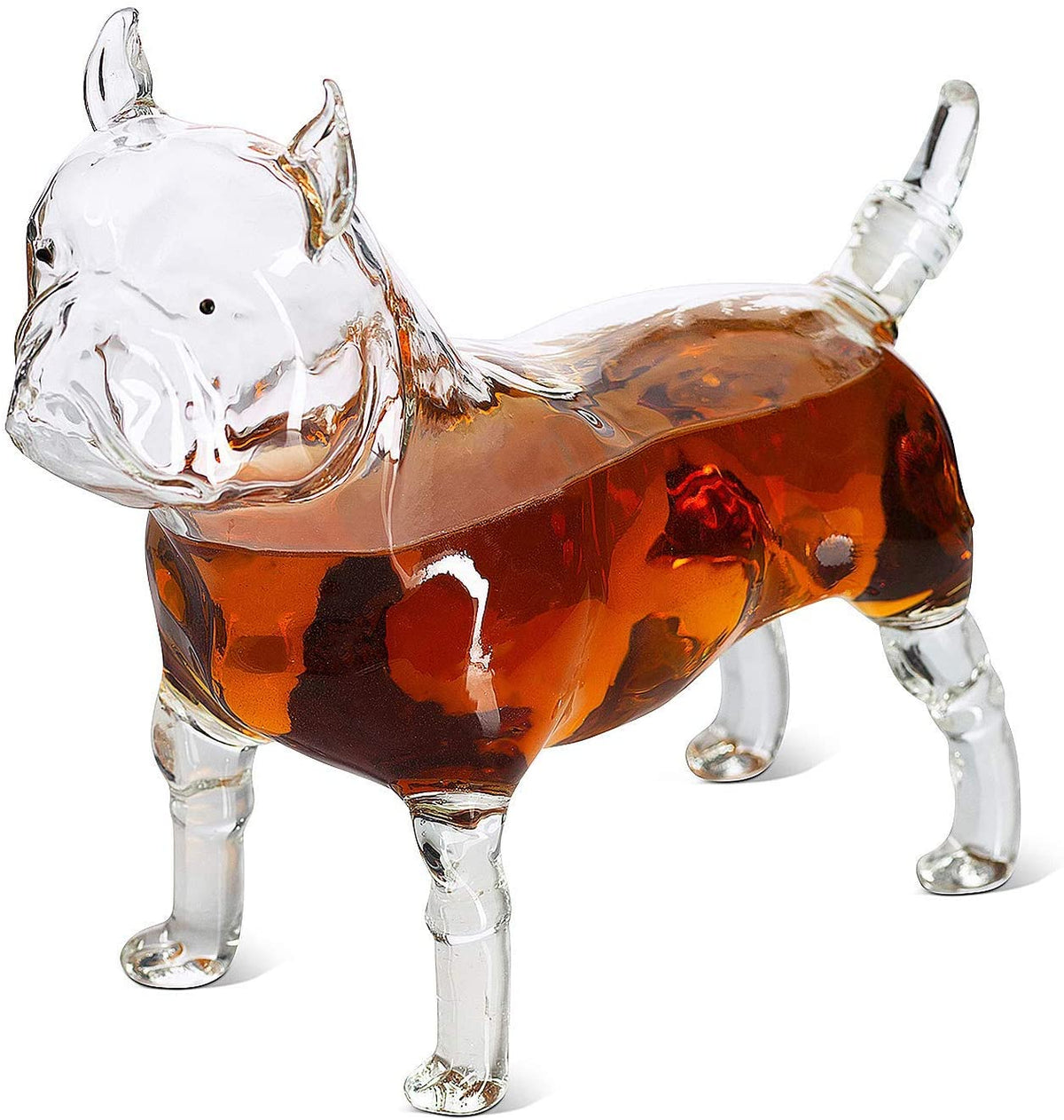 Unique Personalized Pug Bulldog Decanter Customized Decanter Gifts for Men by Groovy Guy