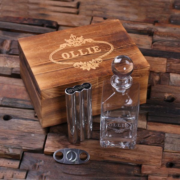Personalized Cigar, Decanter, & Flask Combo Set

Cigar Companion Decanter Gift Set