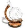 Decanter with world map engraved