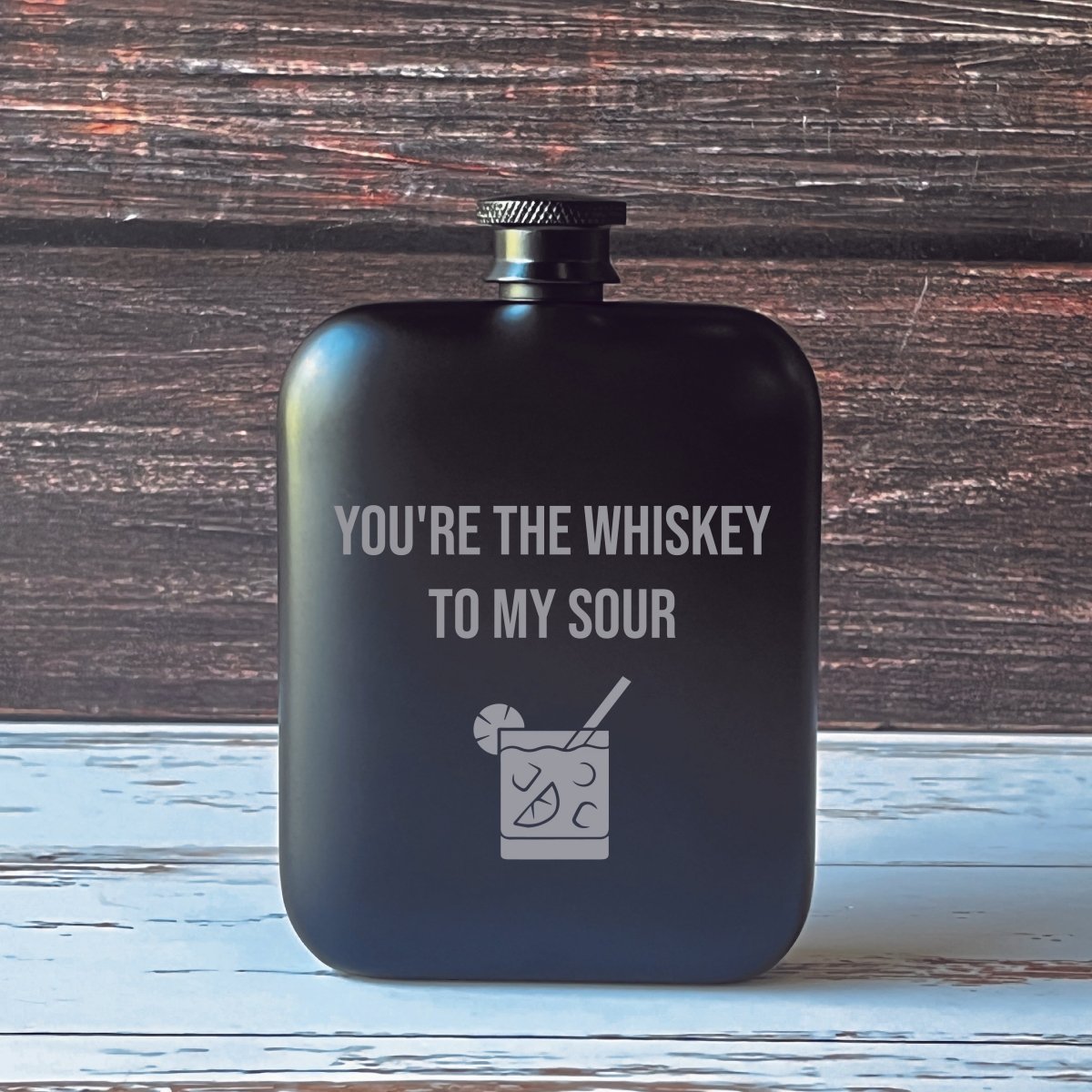 Unique Personalized Love At First Sip Customized Flask Gifts for Men by Groovy Guy