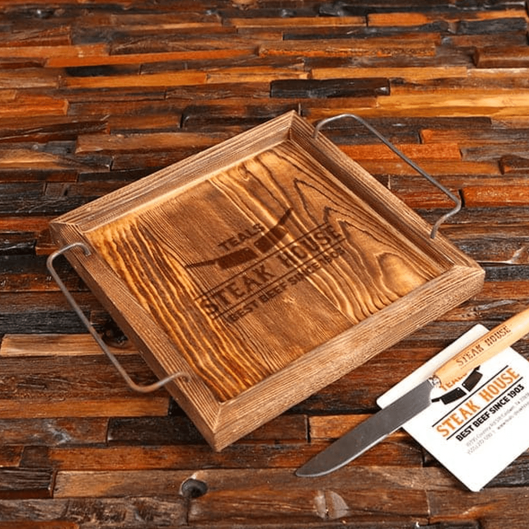 Unique Personalized The Rustic Server Customized Gift Sets Gifts for Men by Groovy Guy