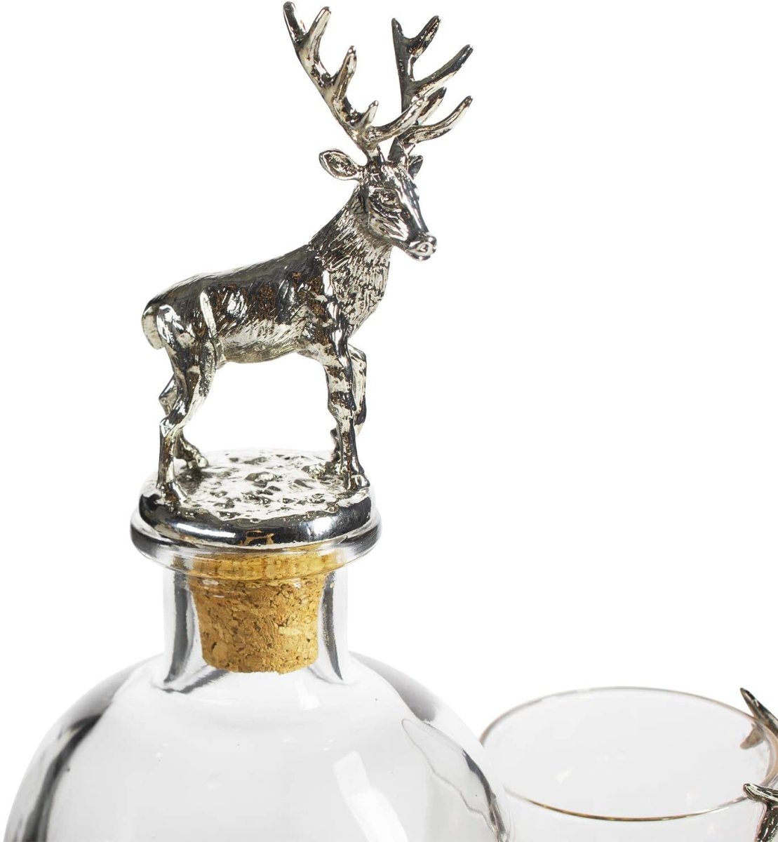 Unique Personalized Whiskey Stag Decanter Set Customized Decanter Set Gifts for Men by Groovy Guy