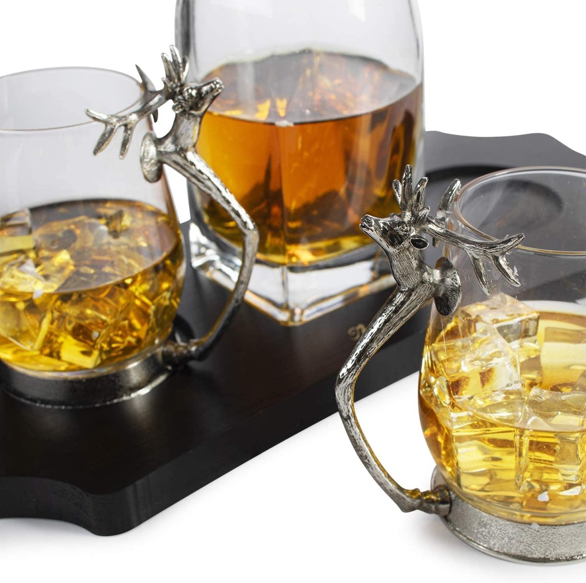 Unique Personalized Whiskey Stag Decanter Set Customized Decanter Set Gifts for Men by Groovy Guy