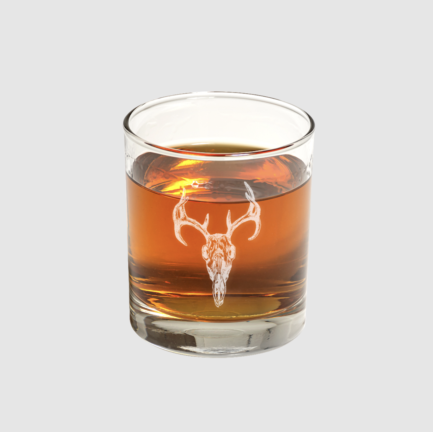 stag head whiskey glass