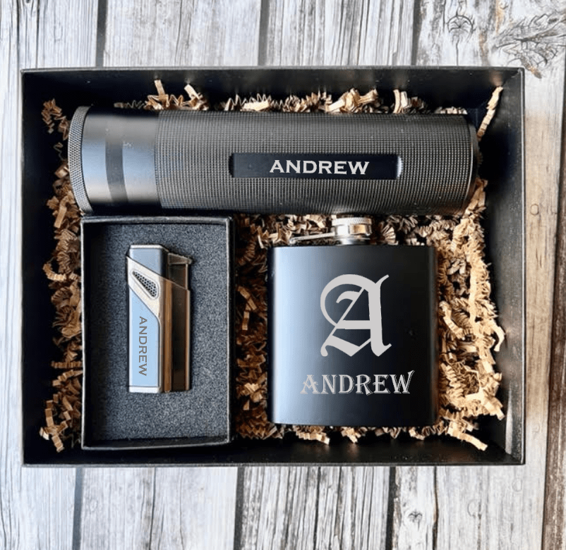 Unique Personalized Ultimate Cigar Set Customized Cigar Gifts for Men by Groovy Guy