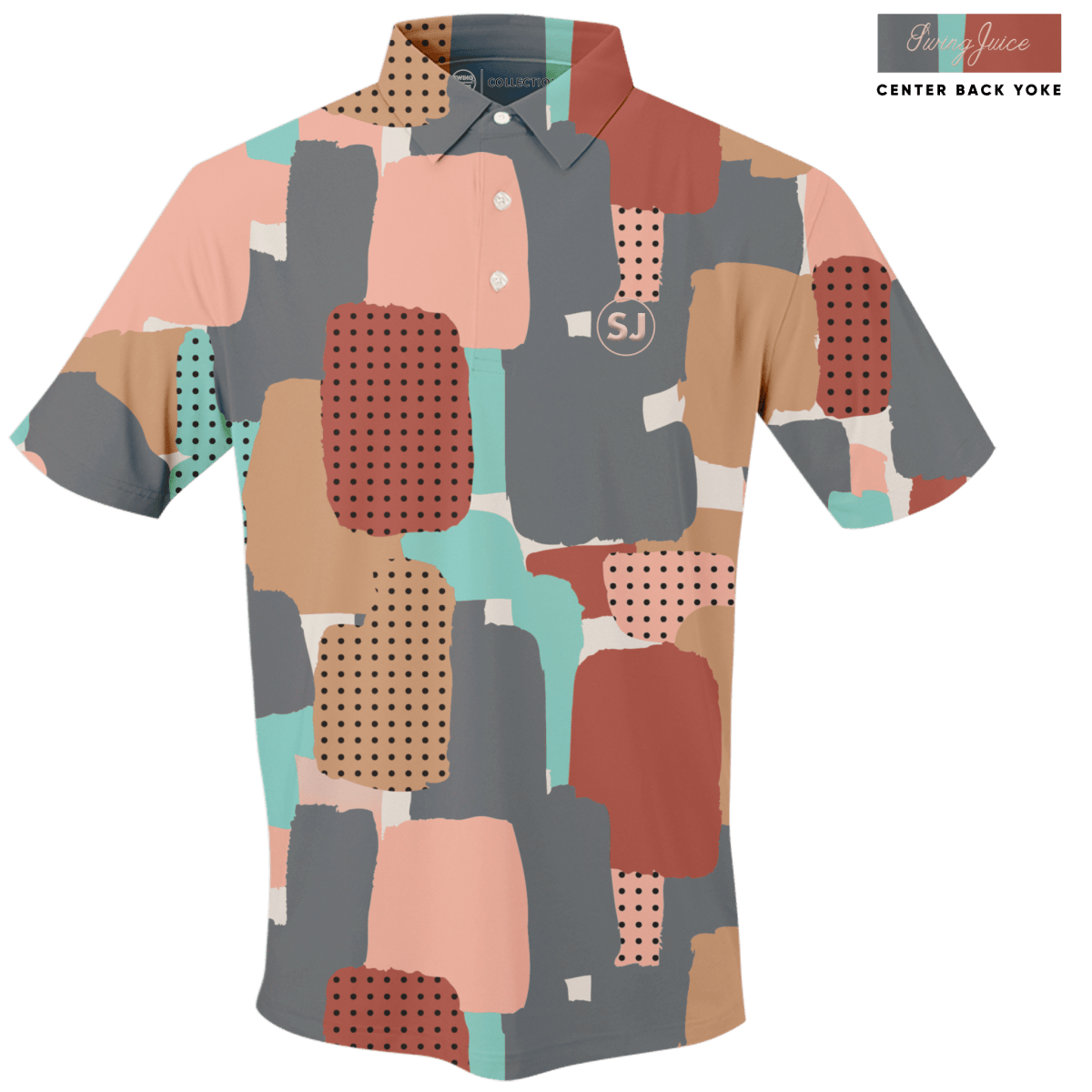Unique Personalized Men's Performance Polo Golf Abstract Camo Customized Gifts for Men by Groovy Guy