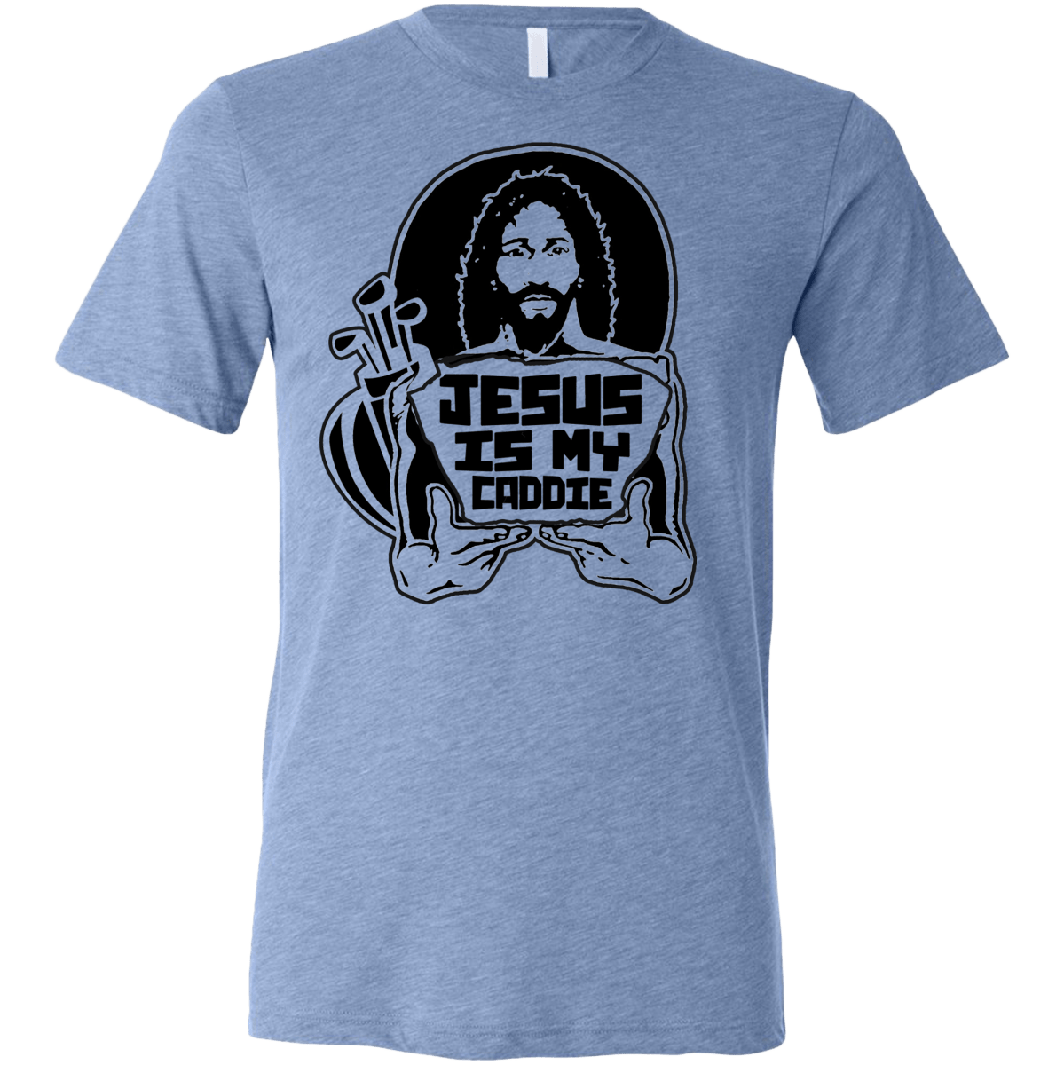 Unique Personalized Jesus Is My Caddie Golf T-Shirt Customized Gifts for Men by Groovy Guy
