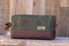 Olive Green Leather Travel Kit