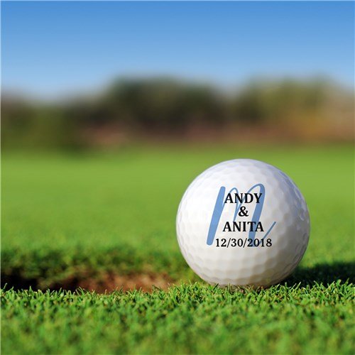 Unique Personalized Anniversary Golf Ball Set Customized golf ball Gifts for Men by Groovy Guy