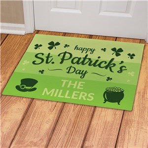 Personalized Happy St. Patrick's Day Doormat