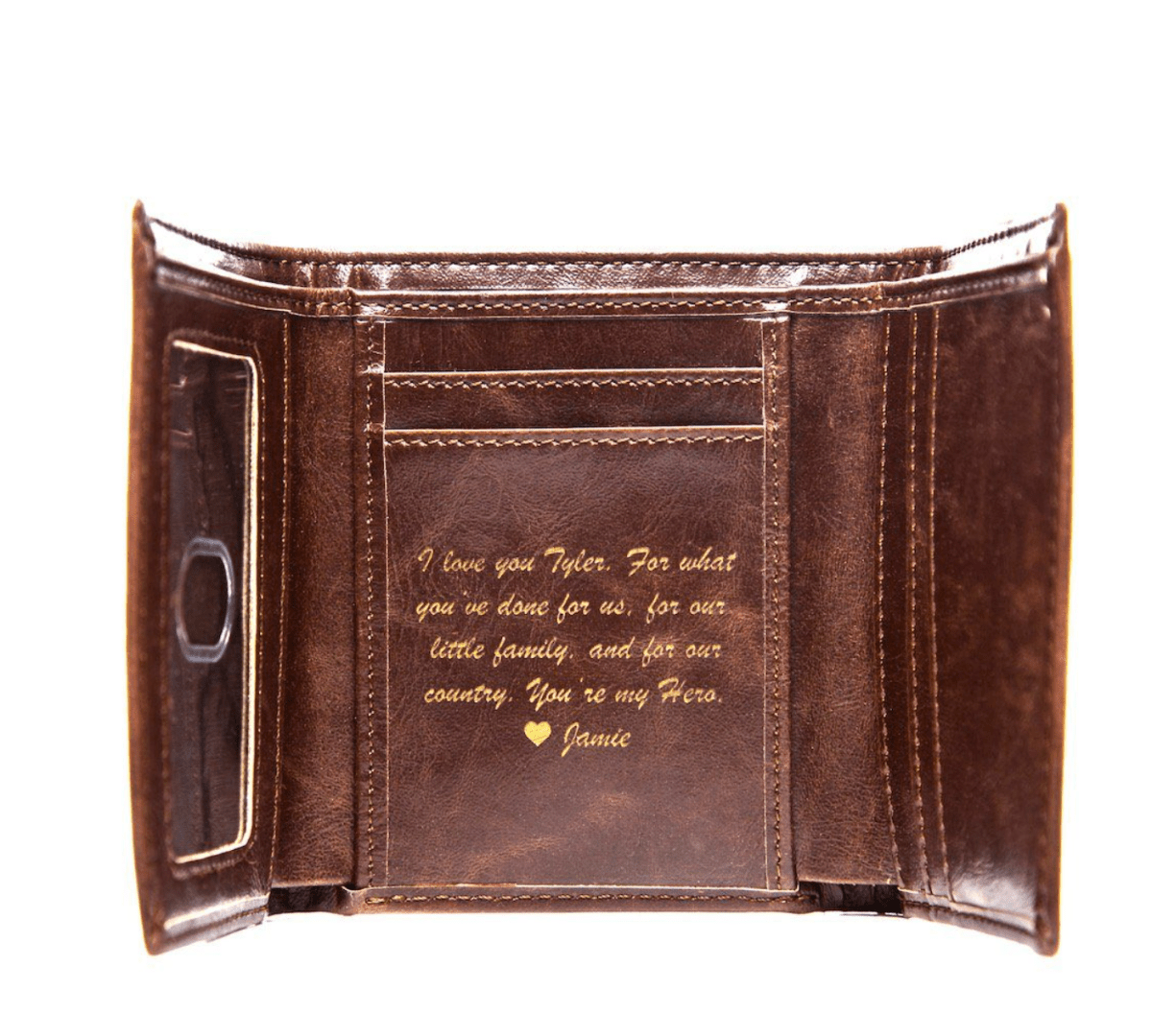 Unique Personalized Holster Personalized Leather Trifold Wallet Customized Wallet Gifts for Men by Groovy Guy