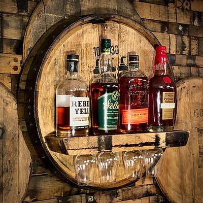Bourbon Barrel Bar Shelf