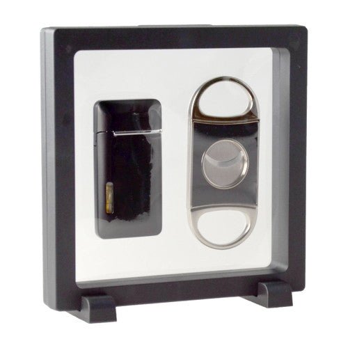 Unique Personalized Nevis & Vincent Floating Gift Set Customized Cigar Lighter Gifts for Men by Groovy Guy