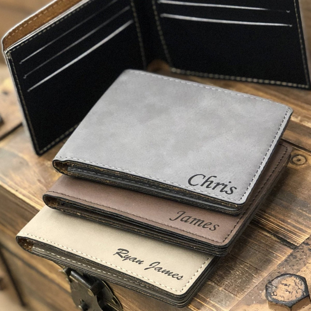 Custom Engraved Leather Wallet For Men — Personalize With Photo, Name, Or Initials - View #4