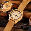 Light Wood Engraved Groomsmen Watch and Box