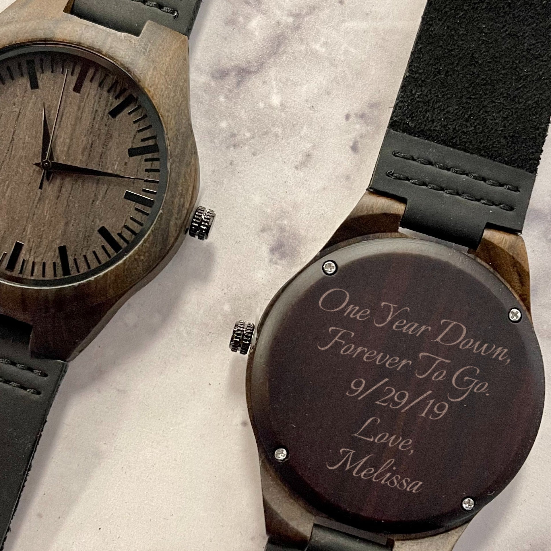 Men Black Metal Watch Custom Engraved Watches Best Gift for Boyfriend  Husband