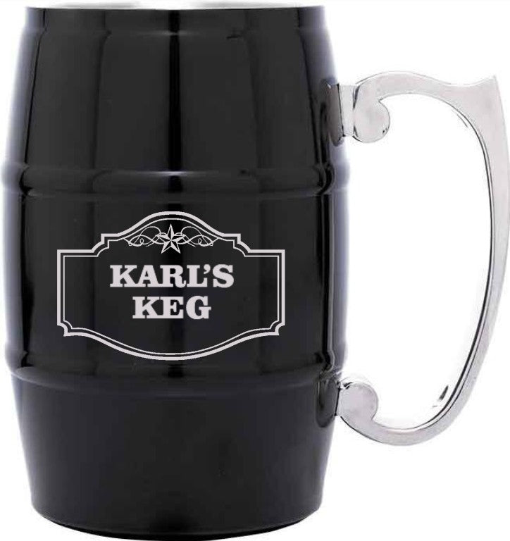 Unique Personalized Stainless Steel Personalized Beer Mug | Groomsmen and Best Man Gift Customized Bar Gifts for Men by Groovy Guy