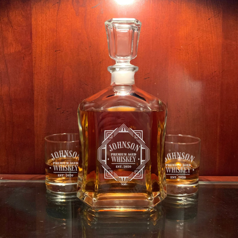 Beautiful Custom Diamond Decanter For Your Whiskey Lover - Groovy Guy Gifts