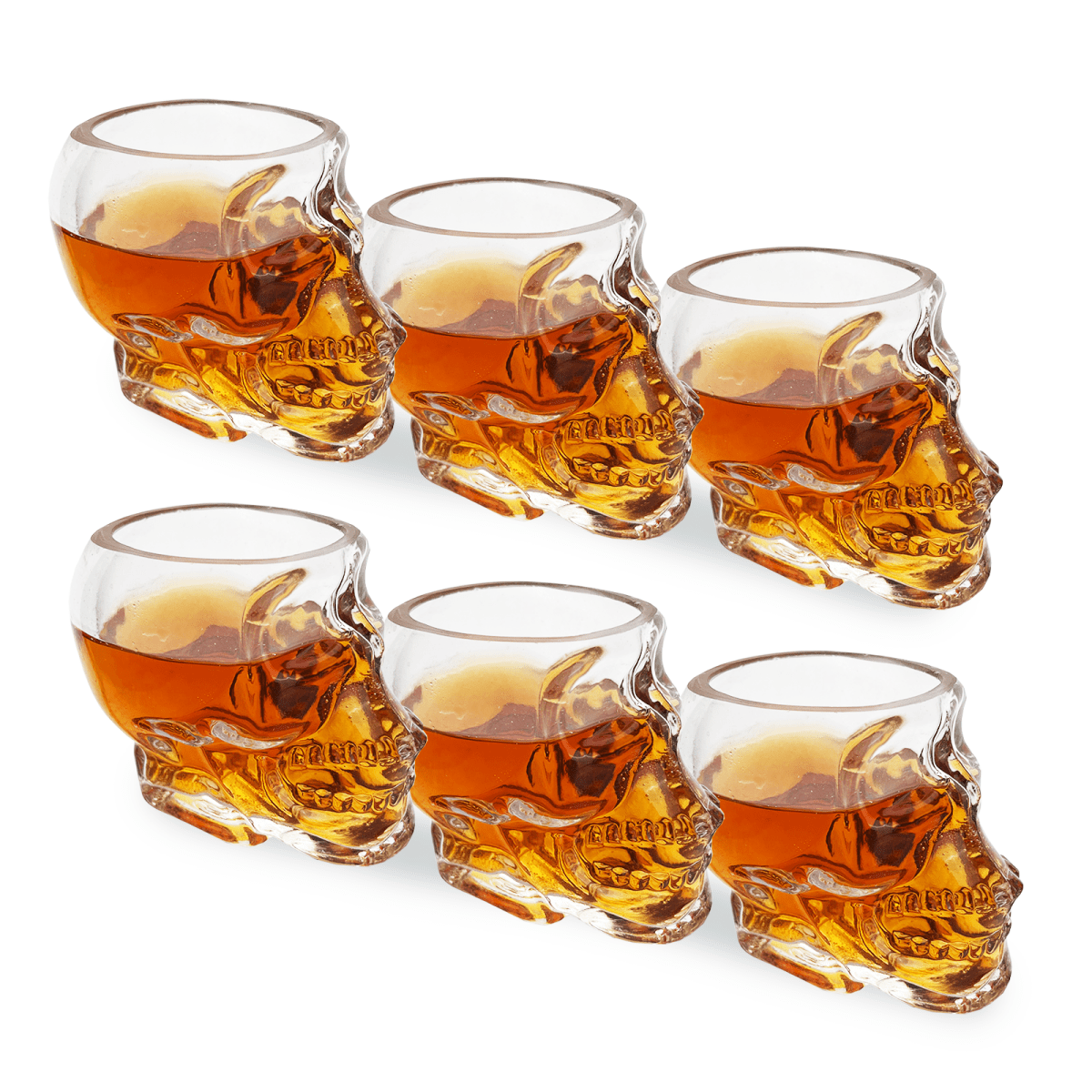 Unique Personalized Skull Shot Glasses Set Customized Shot Glasses Gifts for Men by Groovy Guy