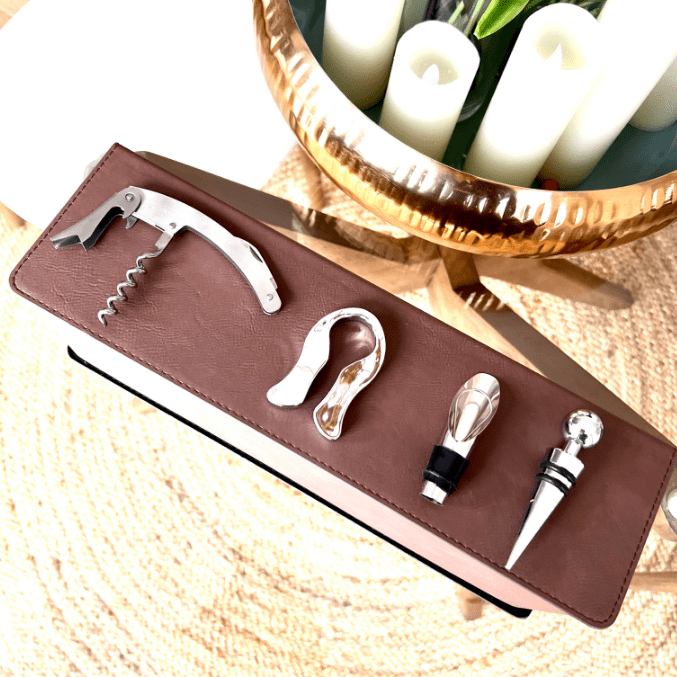 Unique Personalized Personalized Wine Box Set Customized housewarming gift Gifts for Men by Groovy Guy