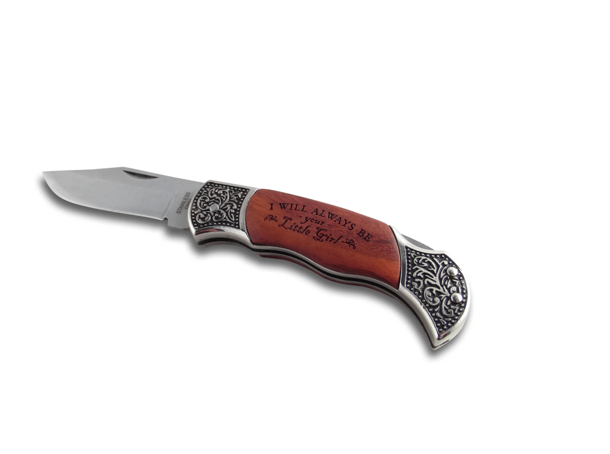 Unique Personalized "Your Little Girl" Hunting Knife Customized Knife Gifts for Men by Groovy Guy